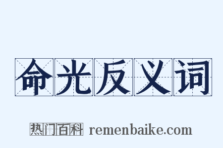 命光反义词是什么意思的图片